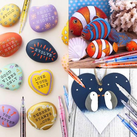  Marker akrylowy do ceramiki drewna kartonu metalu papieru Flysea 18 szt.