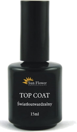 Top Coat UV 15ml  - Top Coat Utwardzalny W Świetle UV