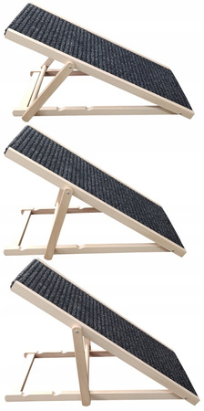 RAMPA REGULOWANA POCHYLNIA PODEST DLA ZWIERZAKA REGULACJA 35-45 cm SCHODY