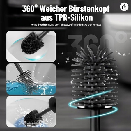 Szczotka do wc stojąca czarna