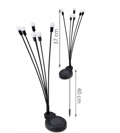 Girlanda ogrodowa solarna LED - efekt świetlnych kwiatów, 2 sztuki