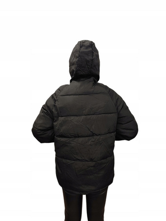  CIEPŁA KURTKA ZE ŚCIĄGACZAMI ZIMOWA DAMSKA JESIENNA OCIEPLANA Z KAPTUREM XL