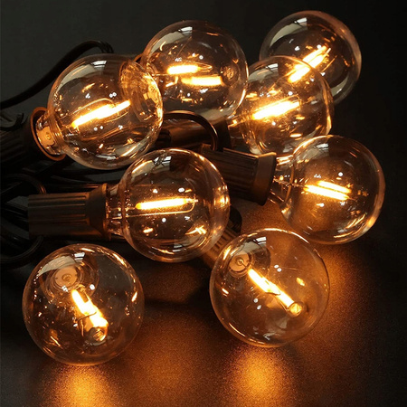 Girlanda ogrodowa na balkon taras lampki solarne 10M 10 żarówek LED