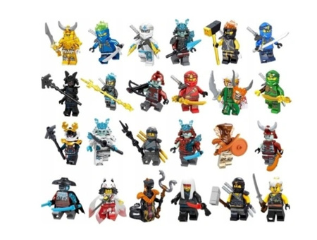 ZESTAW FIGURKI NINJA 24 SZTUK KLOCKI AKCESORIA ZAMIENNIK