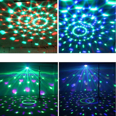  Projektor LED Star Light, oświetlanie DJ Party 2 SZT. + 2 PILOTY