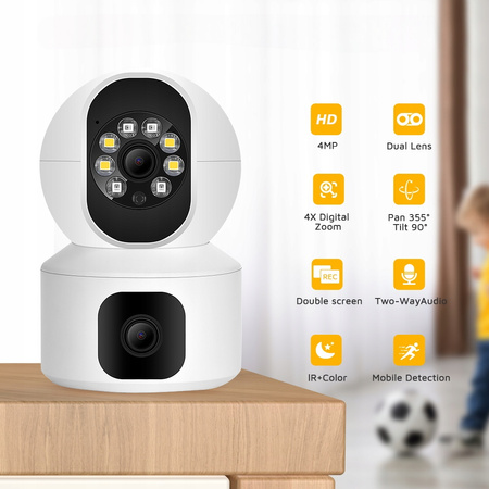 KAMERA WEWNĘTRZNA 2w1 WIFI 4MP NIANIA
