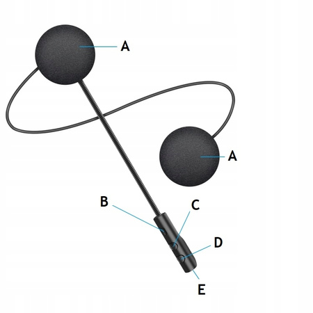 SŁUCHAWKI BLUETOOTH DO KASKU MOTOCYKLOWEGO MUZYKA