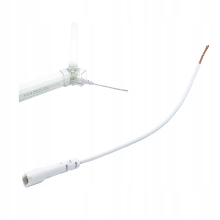 Linka zasilająca do HEXAGON 2x0,75mm biała długość kabla 50cm