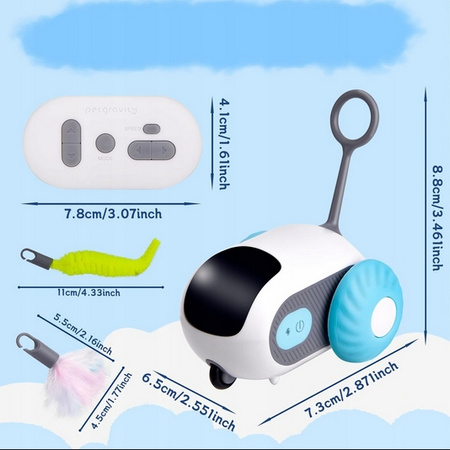 Interaktywna Zabawka dla Kota Ruchoma Wędka Zdalnie Sterowana Wąż Piórko