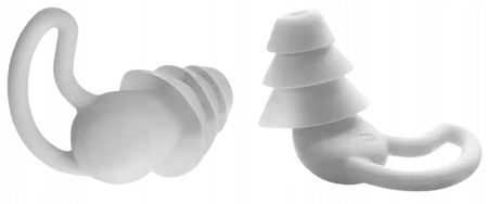 ZATYCZKI DO USZU STOPERY SILIKONOWE ETUI DO SNU PODRÓŻY WYCISZAJĄCE BIAŁE