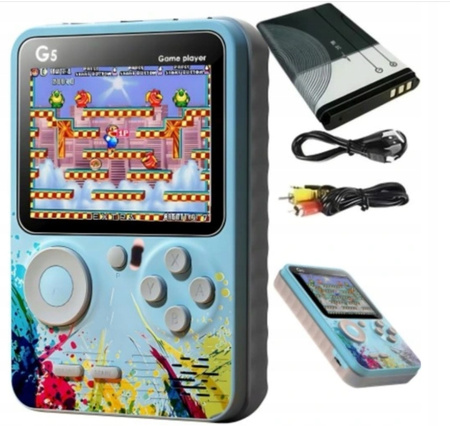 MINI RETRO GAMEBOY PRZENOŚNA KONSOLA Z GRAMI 500 GIER GRY KABEL AV DO TV