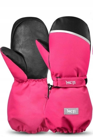 Rękawiczki narciarskie dziecięce jednopalczaste różowe MCTI KDS 8-11lat XS
