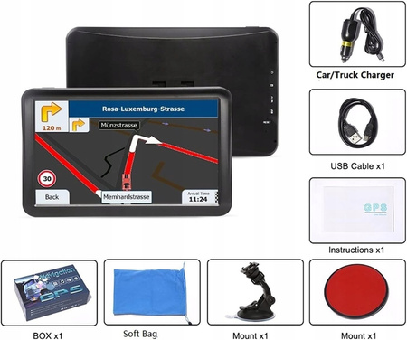 NAWIGACJA SAMOCHODOWA GPS TABLET 8GB 9' 256 MB PL EU AUTA CIĘŻARÓWKI