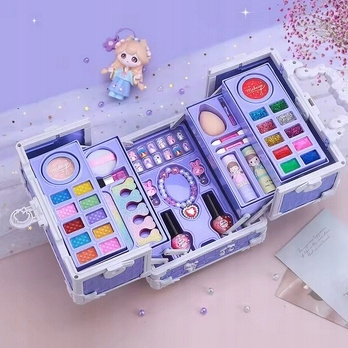  KUFEREK KOSMETYKÓW DLA DZIEWCZYNKI MAKIJAŻ PAZNOKCI MAKEUP DUŻY ZESTAW