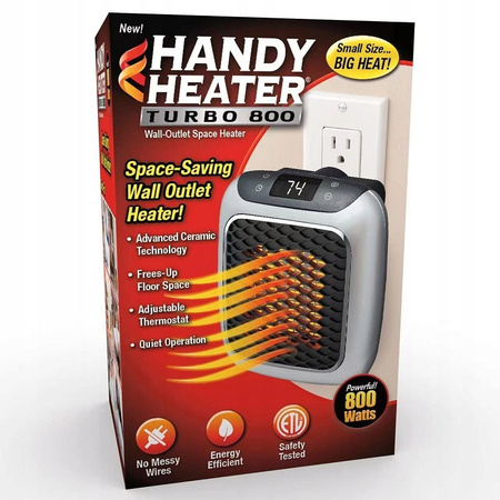 MOCNY MINI GRZEJNIK ELEKTRYCZNY FARELKA DO KONTAKTU GNIAZDKA HANDY HEATER