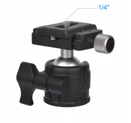 Głowica Kulowa Niskoprofilowa H-28 + Zacisk Płyta