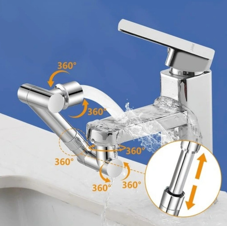 Obrotowa przedużka do kranu 360 1080 mechaniczne ramię uniwersalna JJ