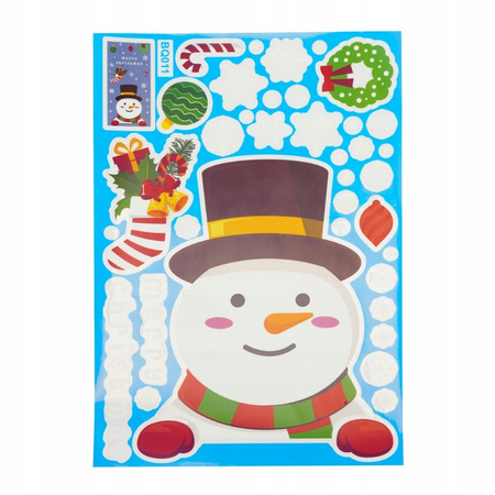 Zestaw 5 szt NAKLEJKI Świąteczne Ozdoby Okienne DEKORACJA na Szybę Kolorowe