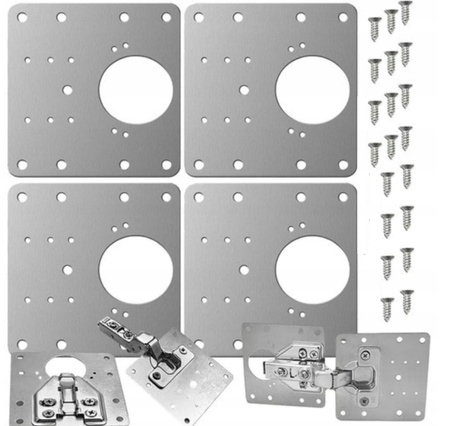 PŁYTKI DO NAPRAWY ZAWIASÓW MEBLOWYCH / ZESTAW 4 szt