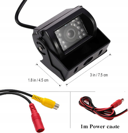 Kamera cofania, 12 V-24 V HD wodoodporna kamera CCD z przodu do przyczepy