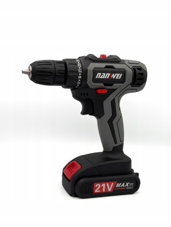 21V WIERTARKO-WKRĘTARKA AKUMULATOROWA + 2 baterie 1.5Ah Nanwei