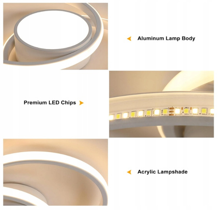 LAMPA SUFITOWA LED 1 punkt światła zintegrowane źródło LED BIAŁA 6500K