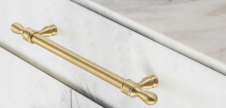 Uchwyt meblowy złoty Mosiężny 18cm 1 szt. uchwyty do szafek frontów