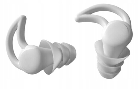 ZATYCZKI DO USZU STOPERY SILIKONOWE ETUI DO SNU PODRÓŻY WYCISZAJĄCE BIAŁE