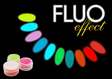 Fluo Effect Puder Akrylowy 2g - Świecący W Ciemności - Pomarańcz