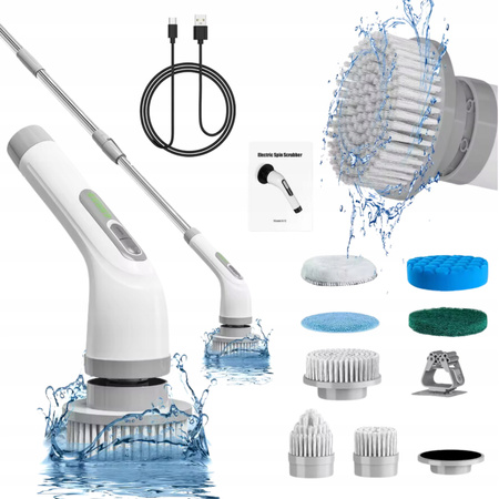 ELEKTRYCZNA SZCZOTKA OBROTOWA SPZĄTAJĄCA 9W1 WIELOFUNKCYJNA DO MYCIA ZESTAW