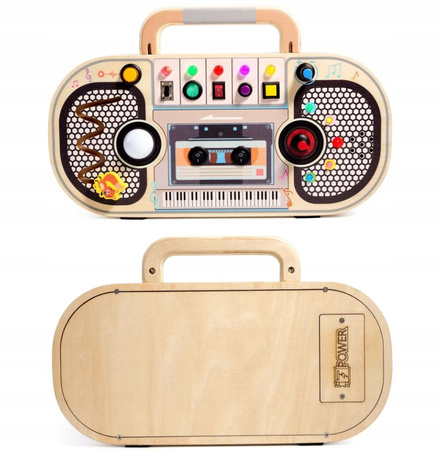 TABLICA MANIPULACYJNA PANEL SENSORYCZNY DREWNIANY KONTROLER LED PRZEŁĄCZNIK