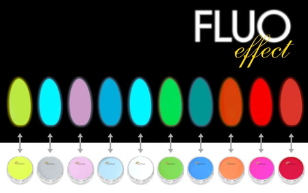 Fluo Effect Puder Akrylowy 2g - Świecący W Ciemności - Pomarańcz