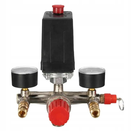 REGULATOR CIŚNIENIA I PRZEŁĄCZNIK SPRĘŻARKI POWIETRZNEJ Z MANOMETREM