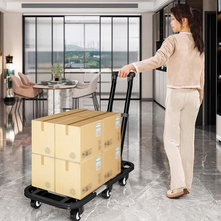 Wózek transportowy platformowy składany transporter przenośny 800 kg 6 kół