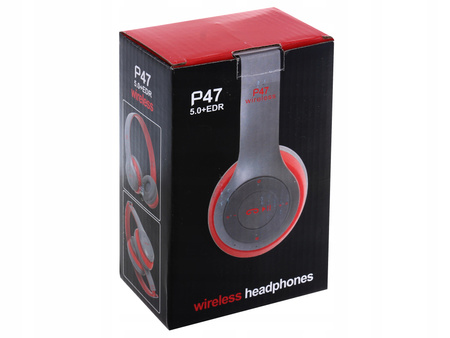 SŁUCHAWKI BEZPRZEWODOWE NAUSZNE BLUETOOTH Radio Składane dla dzieci P47 5.0
