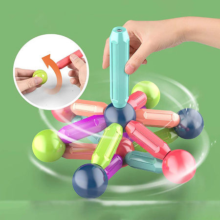 DUŻE KLOCKI MAGNETYCZNE KONSTRUKCYJNE ZESTAW 98 elementów