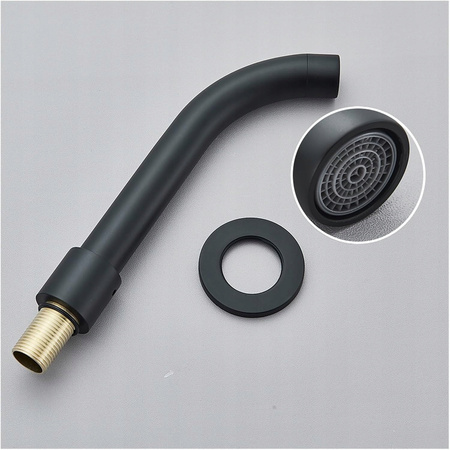 Nowoczesna Bateria Ścienna do Umywalki/Wanny - Matowa Czerń