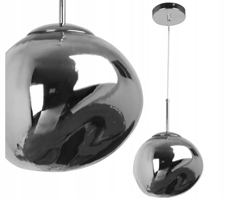 LAMPA SUFITOWA LAMPA SUFITOWA WISZĄCA 3 SREBRNE KULE