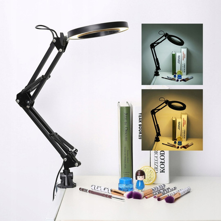LAMPA LUPA KOSMETYCZNA LED 5 DPI NA BIURKO