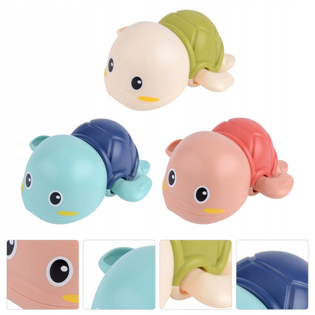 Zabawki do kąpieli 3x żółw + kurczak w jajku