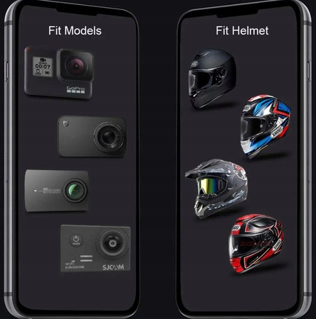 Mocowanie do kasku uchwyt na kask do kamer GoPro 12 11 10 9 8 7 6 5 MAX DJI