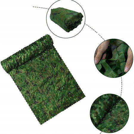 Wojskowa siatka ogrodowa w kamuflażu Podwójna 2x4 M z smyczą