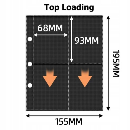 10X ETUI POKROWIEC SEGREGATOR NA KARTY KOLEKCJONERSKIE ALBUM 8 kart