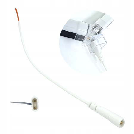 Linka zasilająca do HEXAGON 2x0,75mm biała długość kabla 50cm