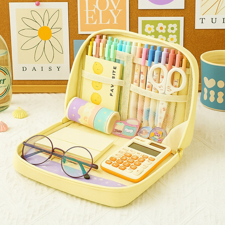 DUŻY PIÓRNIK WIELOFUNKCYJNY ROZKŁADANY POJEMNY SZKOLNY DO SZKOŁY