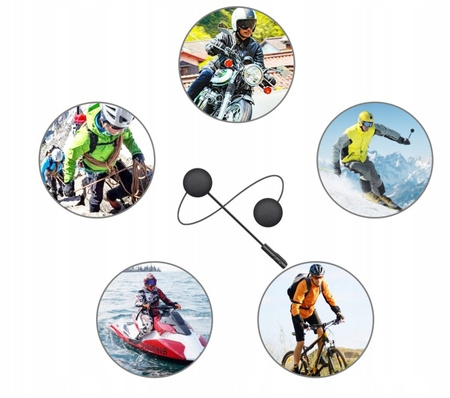 SŁUCHAWKI BLUETOOTH DO KASKU MOTOCYKLOWEGO MUZYKA