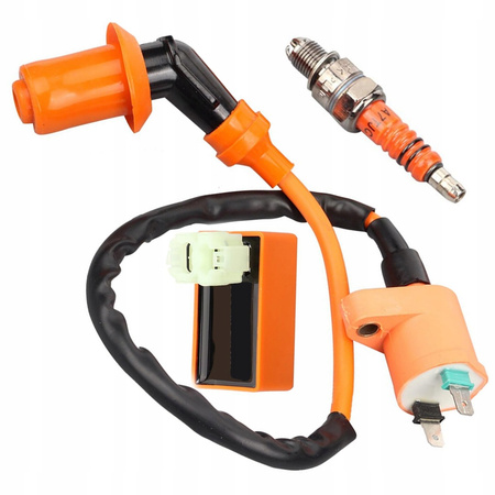 Świeca zapłonowa Moduł zapłonowy Cewka Skuter 4T GY6 139QMB Zestaw