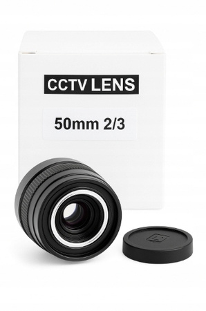 Obiektyw CCTV 50mm 2/3" - Czarny , mocowanie typC