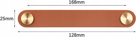 4x uchwyty meblowe skórzane 16 cm brązowe uchwyty do mebli + śruby