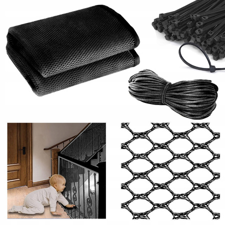  Siatka zabezpieczająca ochronna na schody balkon barierki balustrady 3 m